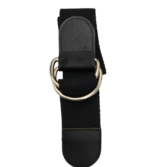 Sam & Max M/L Womens Black Canvas D Ring Belt Casual Adjustable Webbing - Picture 2 of 4